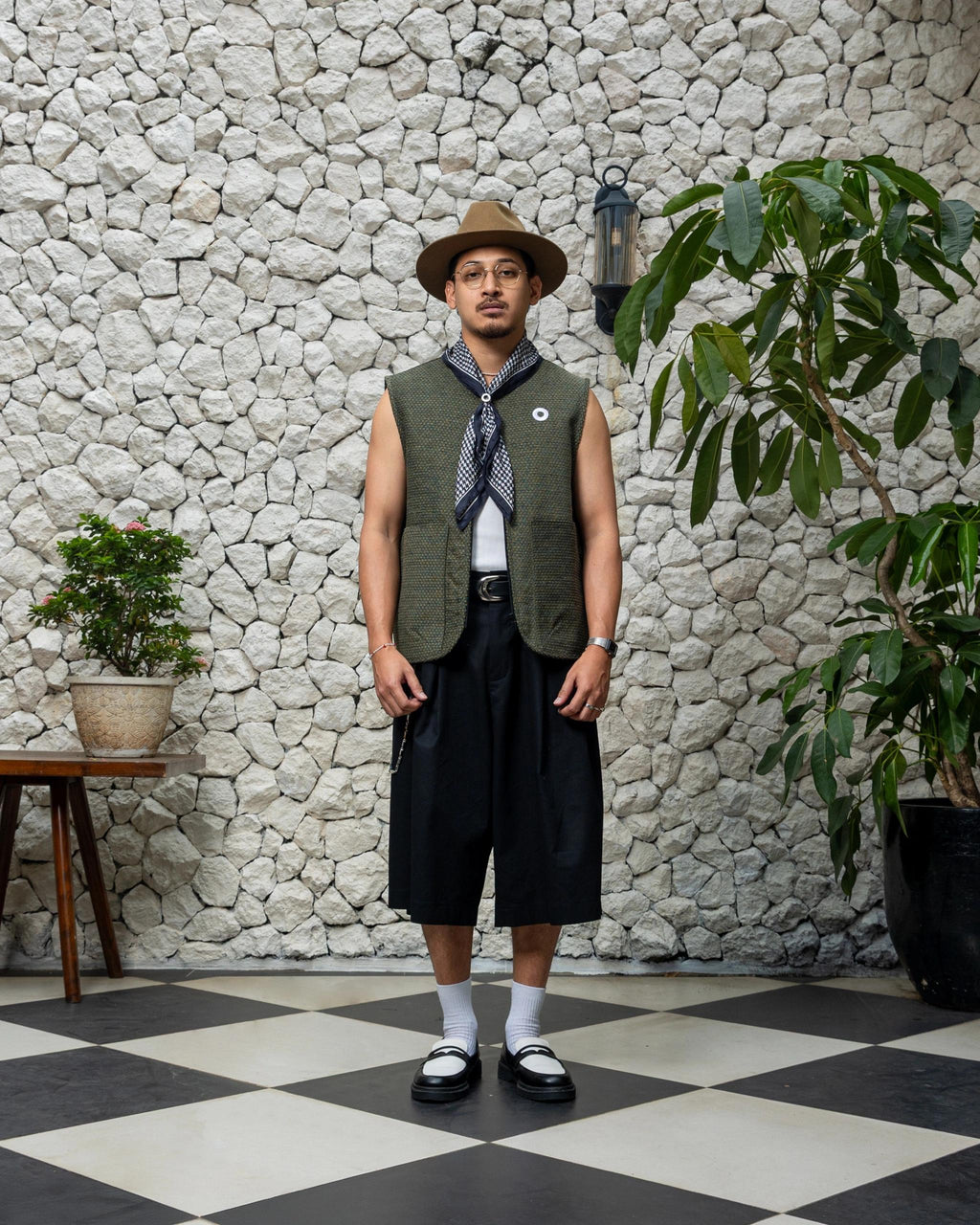 OLIVE TACTILE VEST｜ベスト カジュアル シーズンレス オリーブ