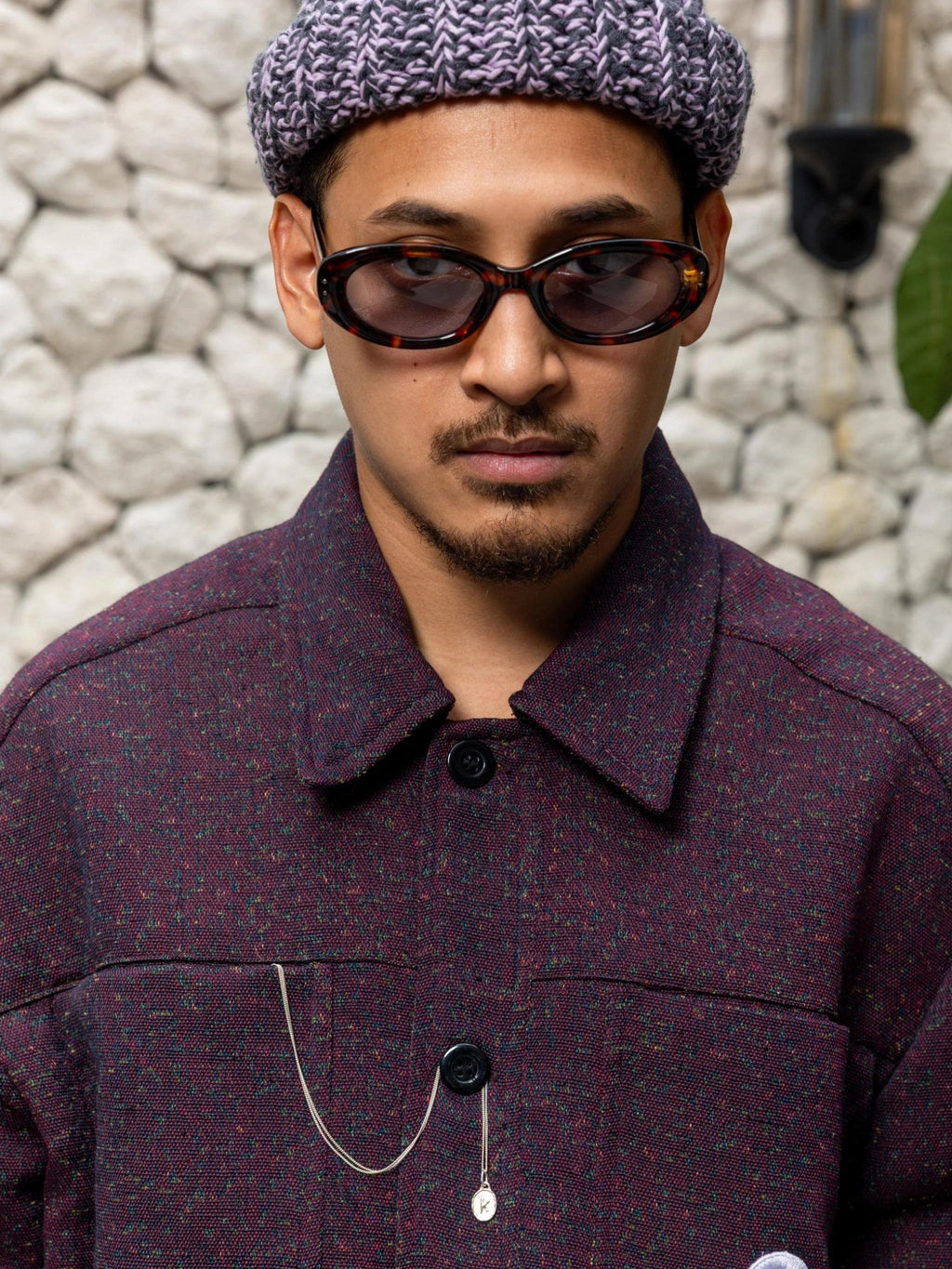 OXIDE MAROON BOXY JACKET オキサイド マルーン ボクシー ジャケット
