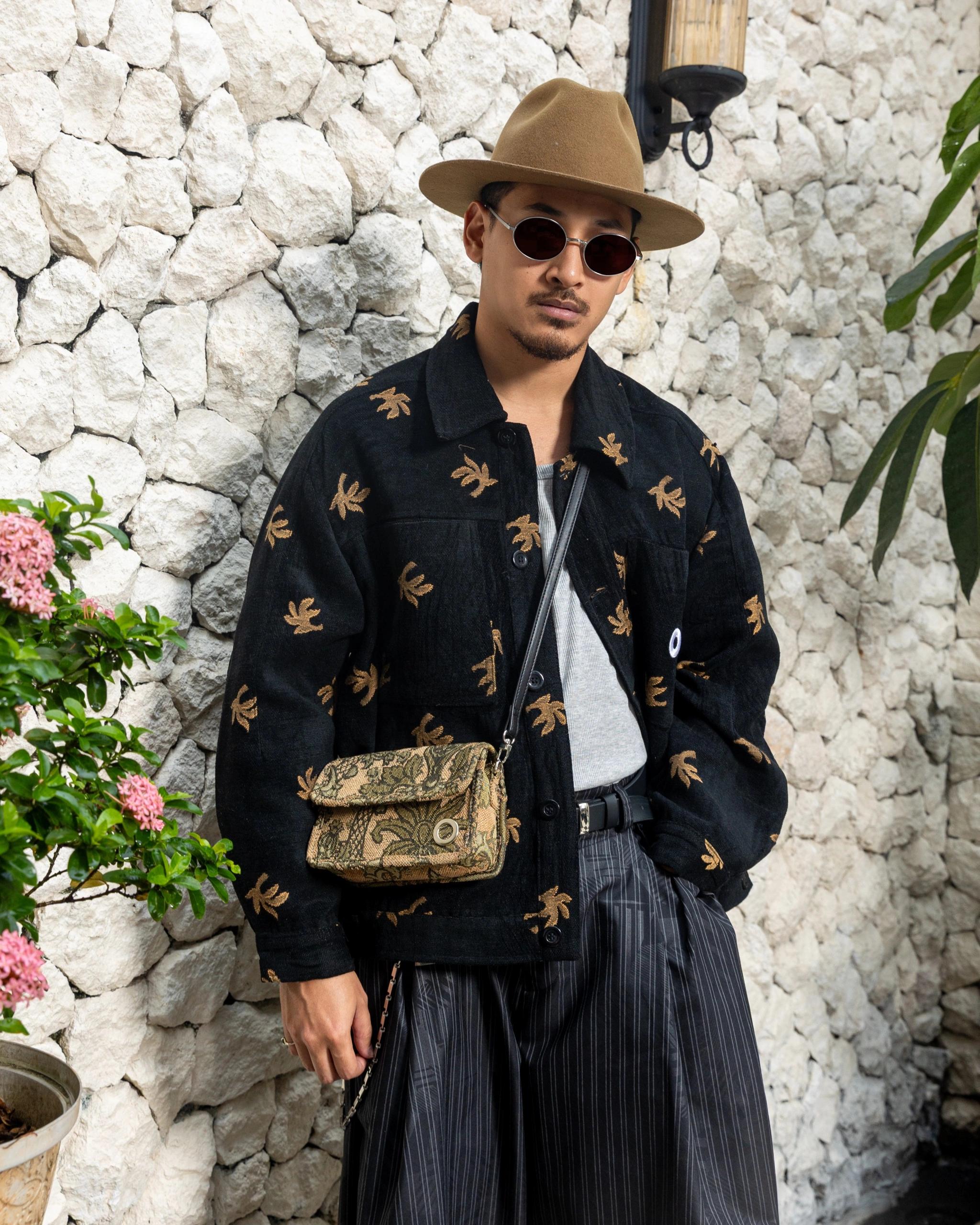 DUSK GARDEN BOXY JACKET｜オキサイド マルーン ボクシー ジャケット